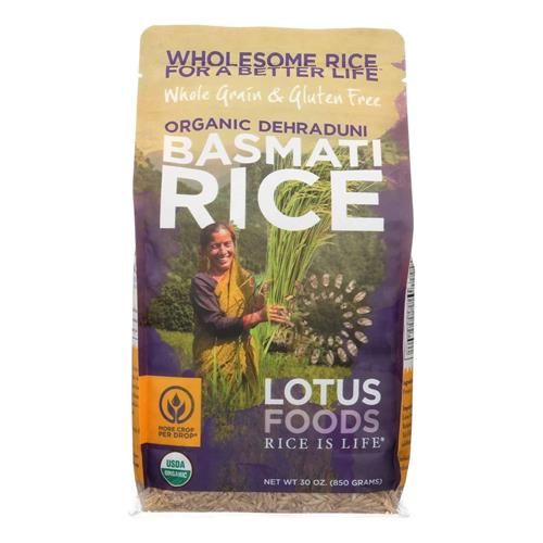Lotus Foods Riz Basmati Brun Biologique, 30 oz