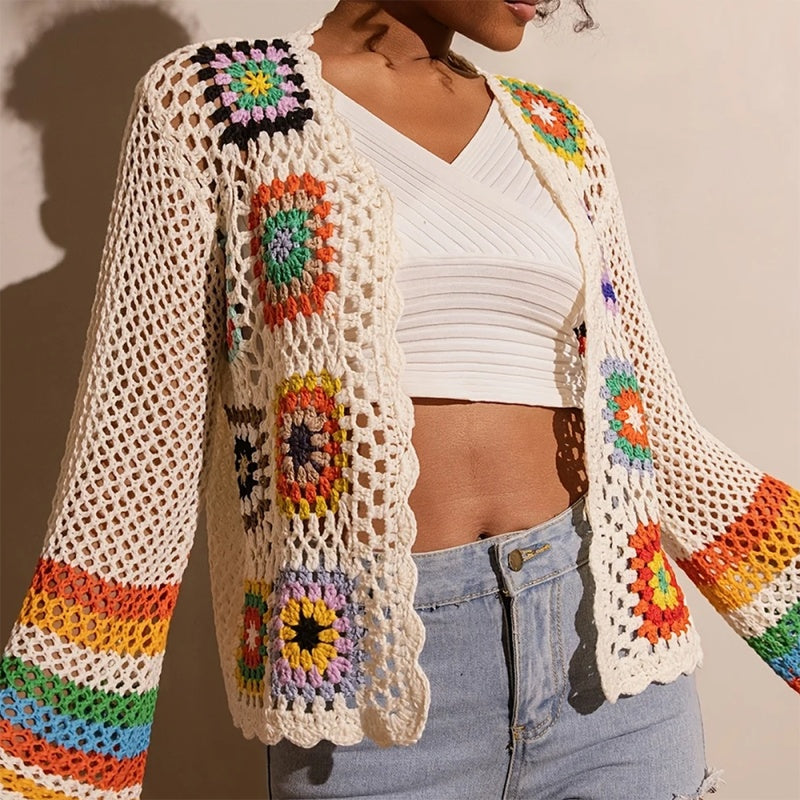 Gilet élégant en crochet pour femme