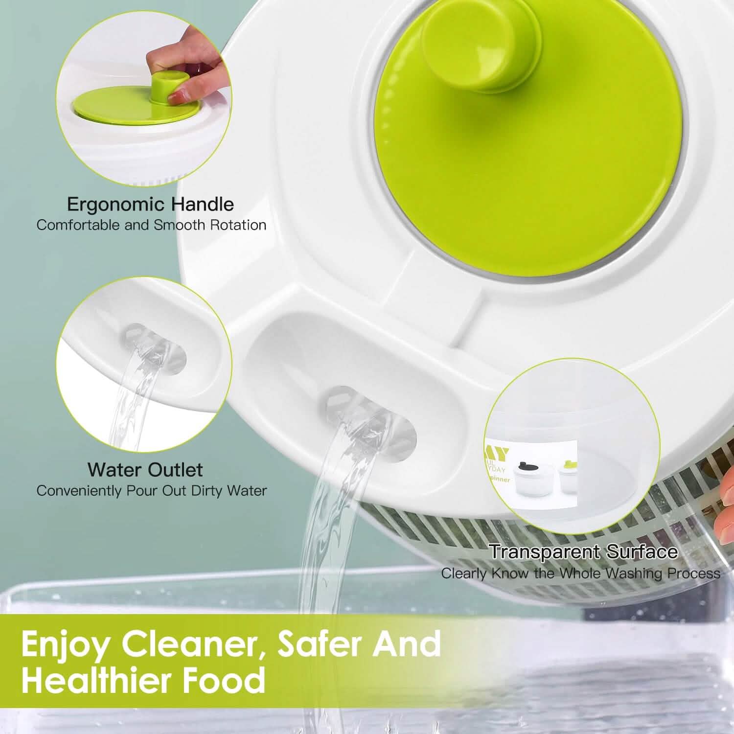 Essoreuse à salade 3L/0,8 Gal avec couvercle