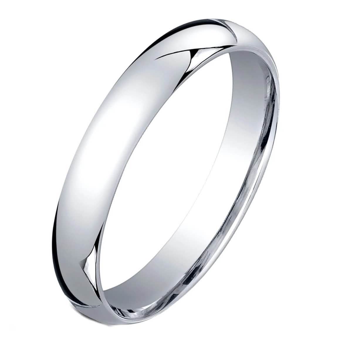 Bague de mariage unisexe 3 mm coupe confort
