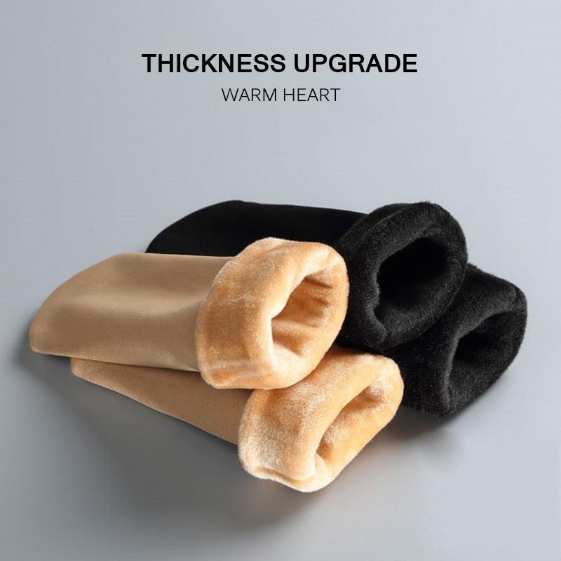 3 paires de chaussettes d'hiver chaudes et épaisses pour femme, douces, décontractées, de couleur unie, en laine cachemire, pour la maison, pour bottes de neige, chaussettes de sol en velours pour femme
