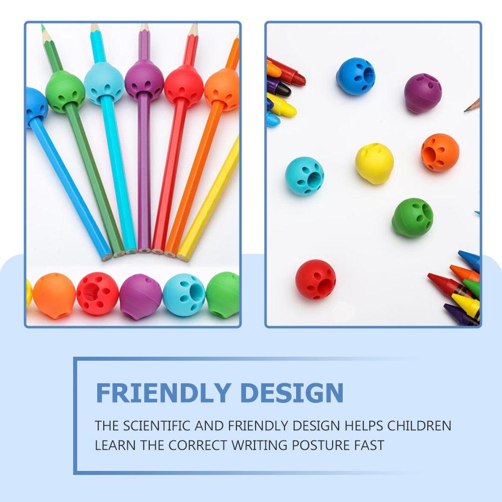 3 Pièces Aide à l'écriture en Silicone Poignée Crayon Aides Enfants pour Crayon Stylo École Poignées Crayon pour Enfants Adultes Poignées Crayon en Silicone Ronds Outils d'Aide à l'Écriture pour Écriture Dessin