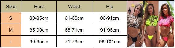 Maillot de bain 3 pièces léopard pour femme - Bikini - Plage - Vacances - Manches courtes - Ensemble bikini 3 pièces à manches courtes imprimé léopard - Micro-triangle - Maillot de bain