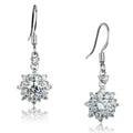 Boucles d'oreilles en laiton plaqué rhodium 3W1054 – Clous d'oreilles en zircon cubique transparent AAA