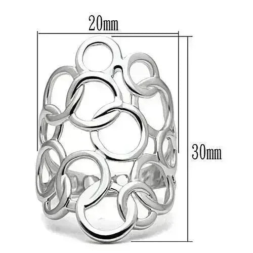 Anneau moderne en laiton - Plaqué rhodium - Bande minimaliste - Sans pierre précieuse