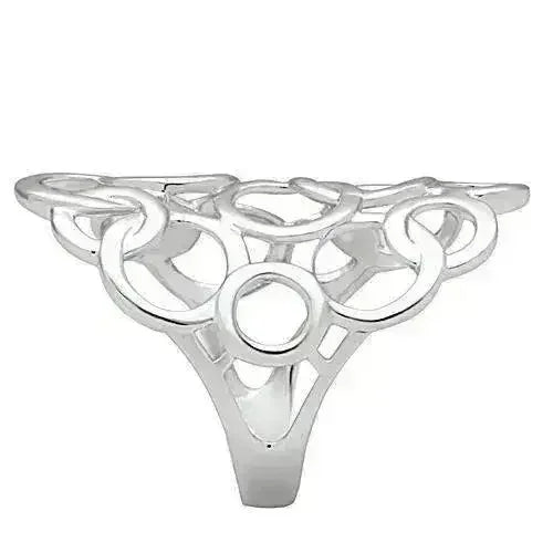 Anneau moderne en laiton - Plaqué rhodium - Bande minimaliste - Sans pierre précieuse