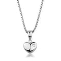 Pendentif Cœur en Laiton Oxyde de Zirconium - Collier Oxyde de Zirconium AAA Transparent | Femstylo