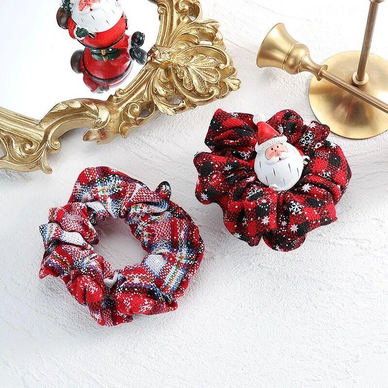 Chouchou Élastique de Noël Tendance de 4,38 Pouces, Nouveaux Bandeaux Faits à la Main, Élastique à Cheveux, Porte-Queue de Cheval, Coiffe, Accessoires pour Femmes