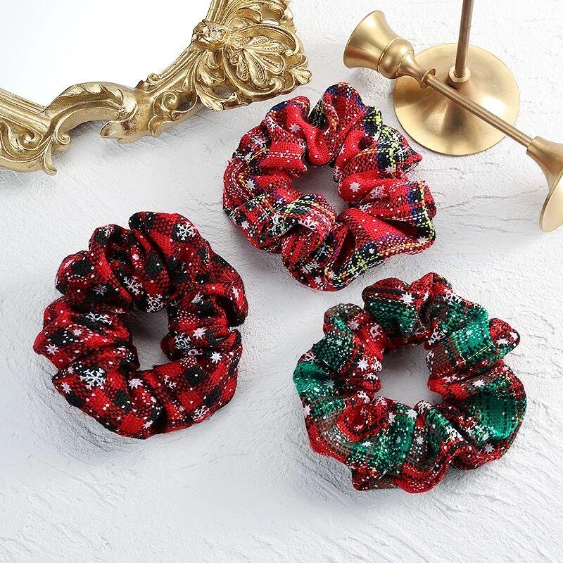 Chouchou Élastique de Noël Tendance de 4,38 Pouces, Nouveaux Bandeaux Faits à la Main, Élastique à Cheveux, Porte-Queue de Cheval, Coiffe, Accessoires pour Femmes