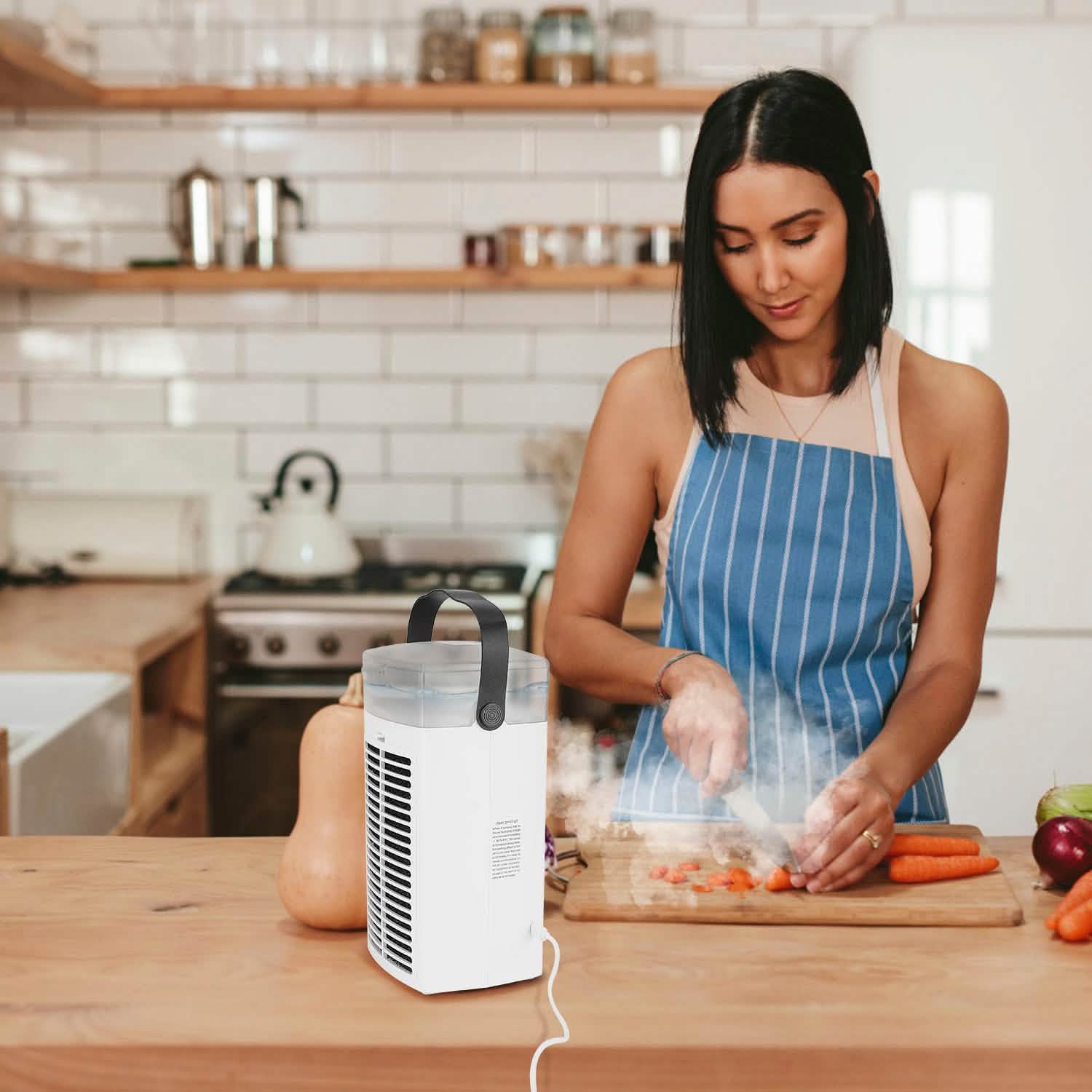 Ventilateur brumisateur rafraîchisseur d'air évaporatif 4-en-1