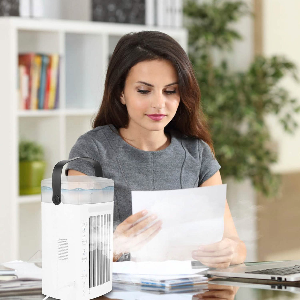 Ventilateur brumisateur rafraîchisseur d'air évaporatif 4-en-1