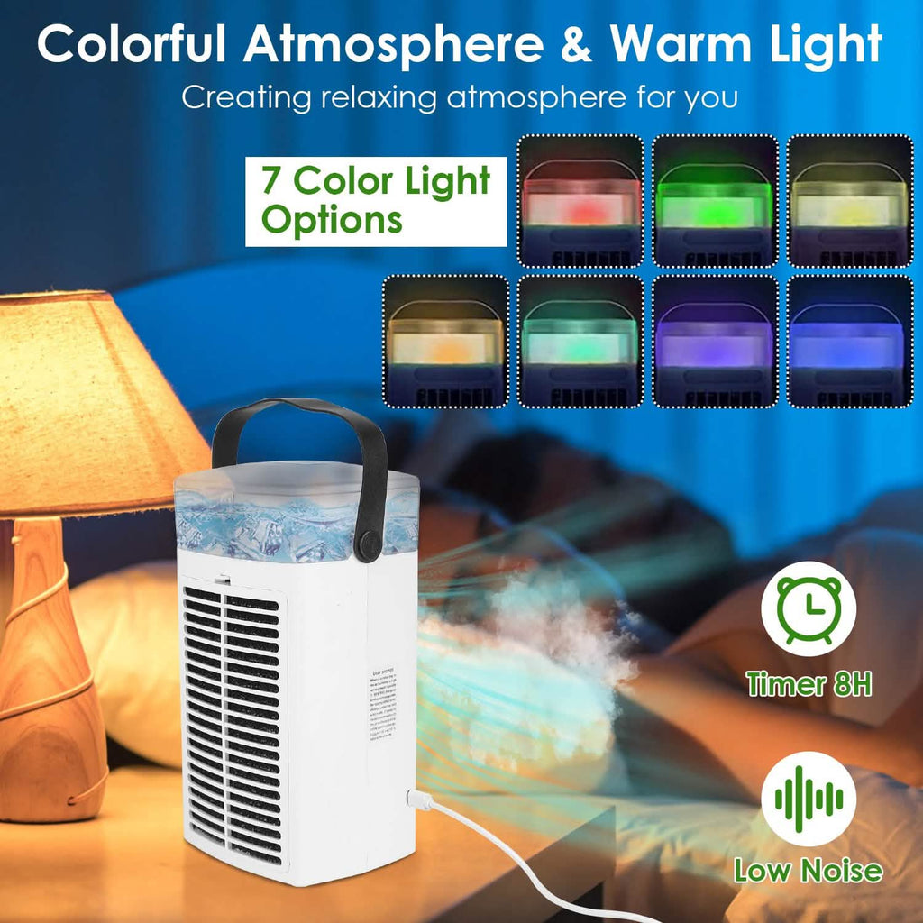Ventilateur brumisateur rafraîchisseur d'air évaporatif 4-en-1