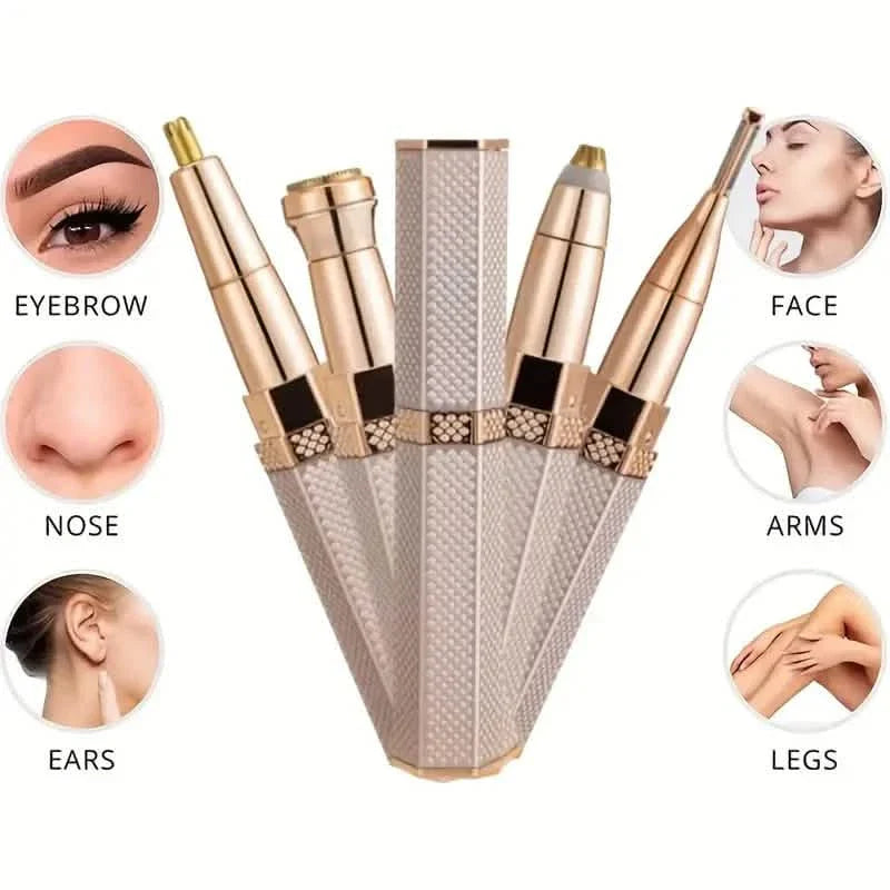 Rasoir électrique facial 4 en 1 pour femmes