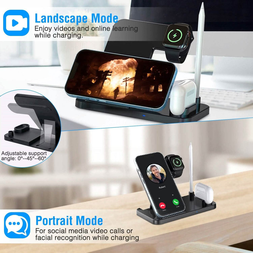 Chargeur sans fil pliable 4-en-1