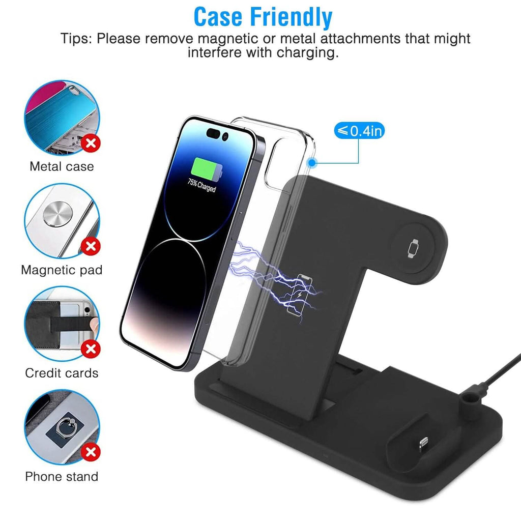 Chargeur sans fil pliable 4-en-1