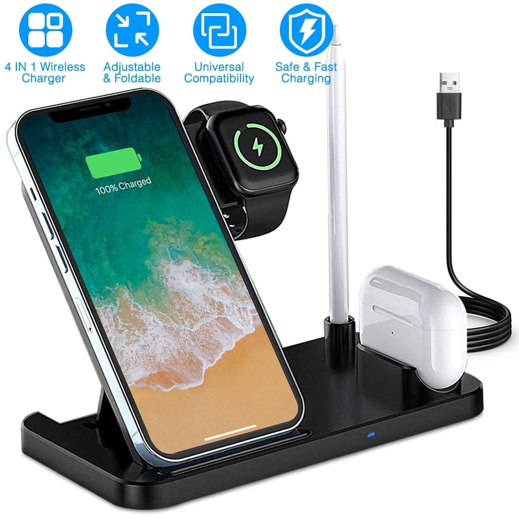Chargeur sans fil pliable 4-en-1
