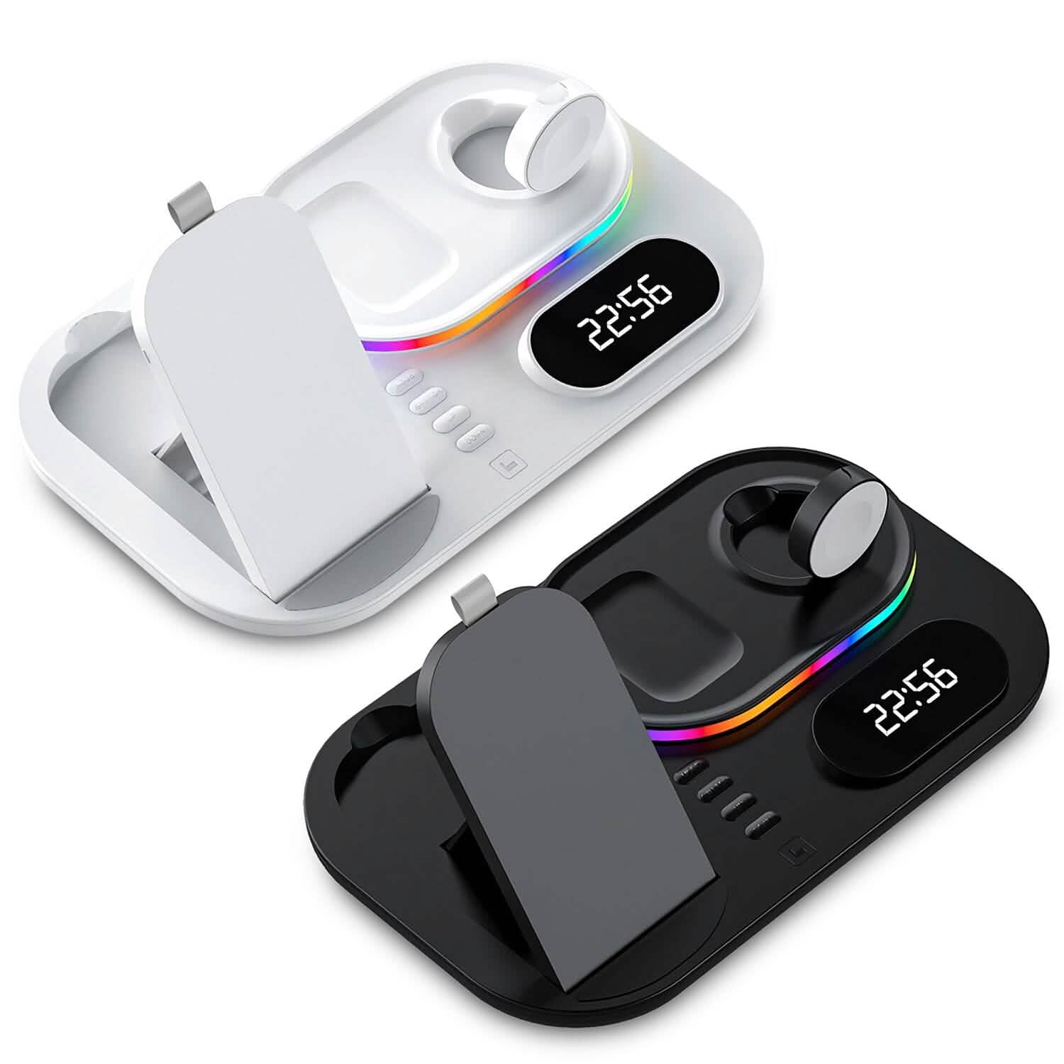 Support de station de recharge sans fil pliable 4 en 1