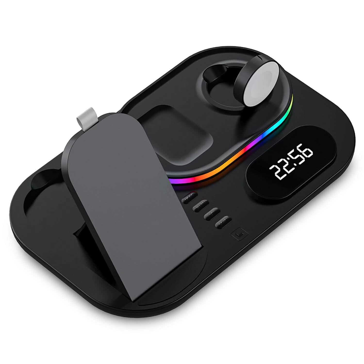Support de station de recharge sans fil pliable 4 en 1