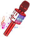 Microphone de karaoké 4-en-1 avec lumières LED