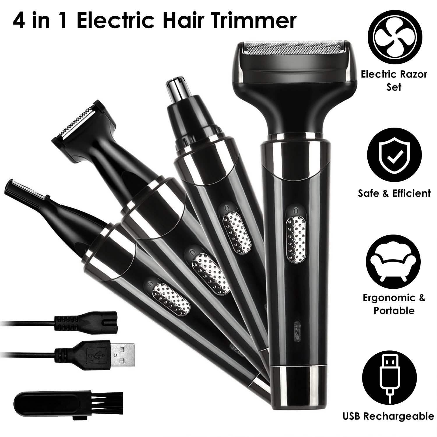 Tondeuse rechargeable 4-en-1