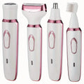 Rasoir électrique 4-en-1 ultra doux pour femmes - Utilisation sèche/humide, rechargeable par USB et portable pour tout le corps