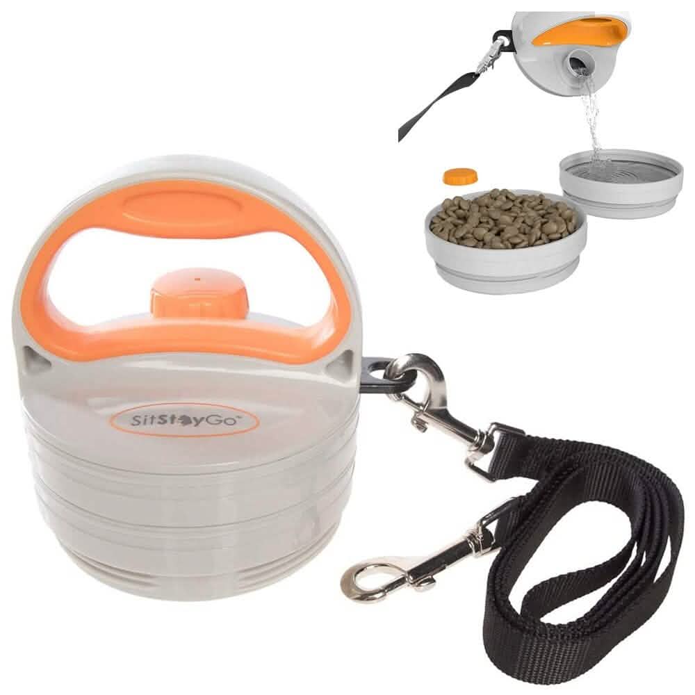 Dinette et laisse 4-en-1 SitStayGo Grab n' Go pour animaux de compagnie