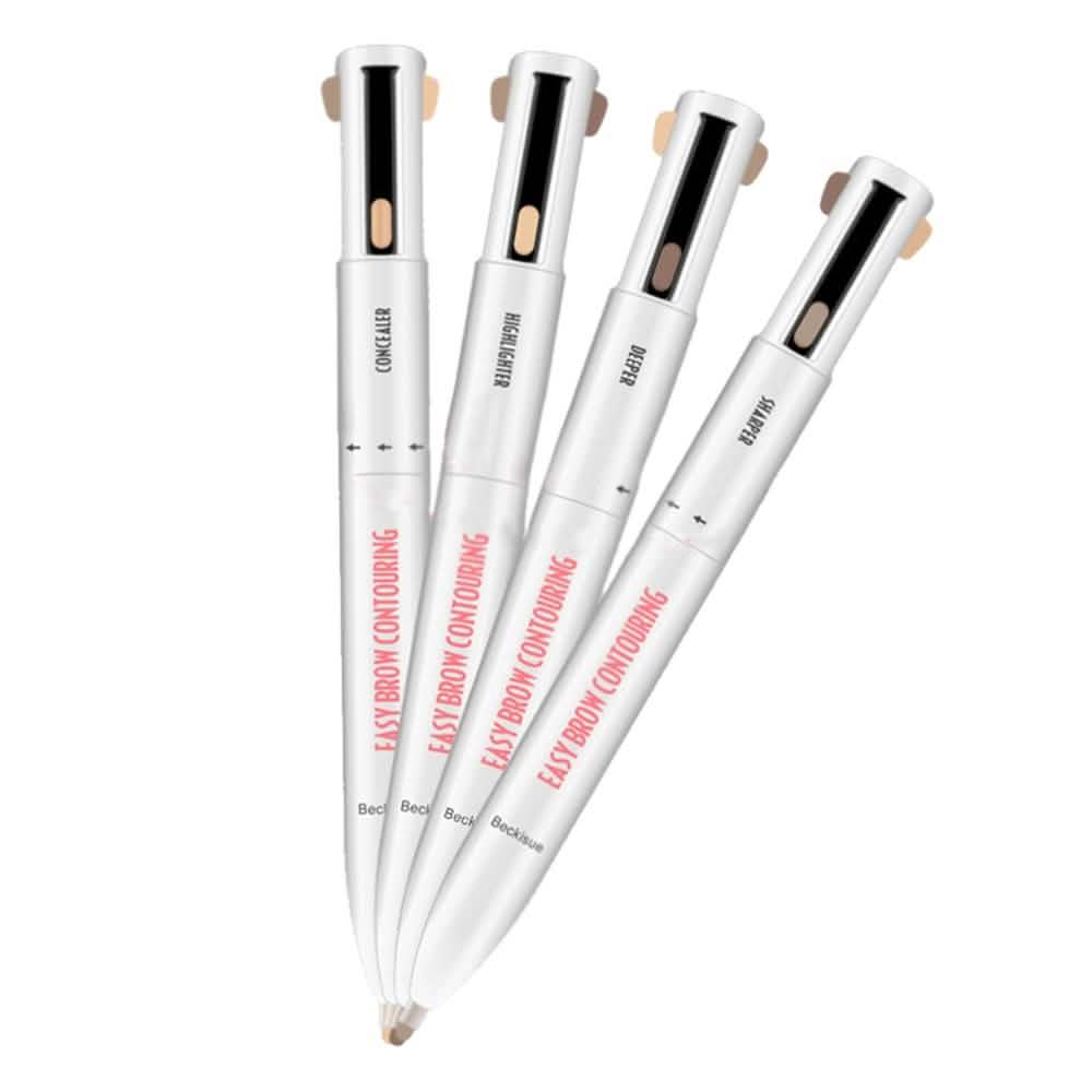 Crayon à sourcils rotatif professionnel 4-en-1 Waterproof