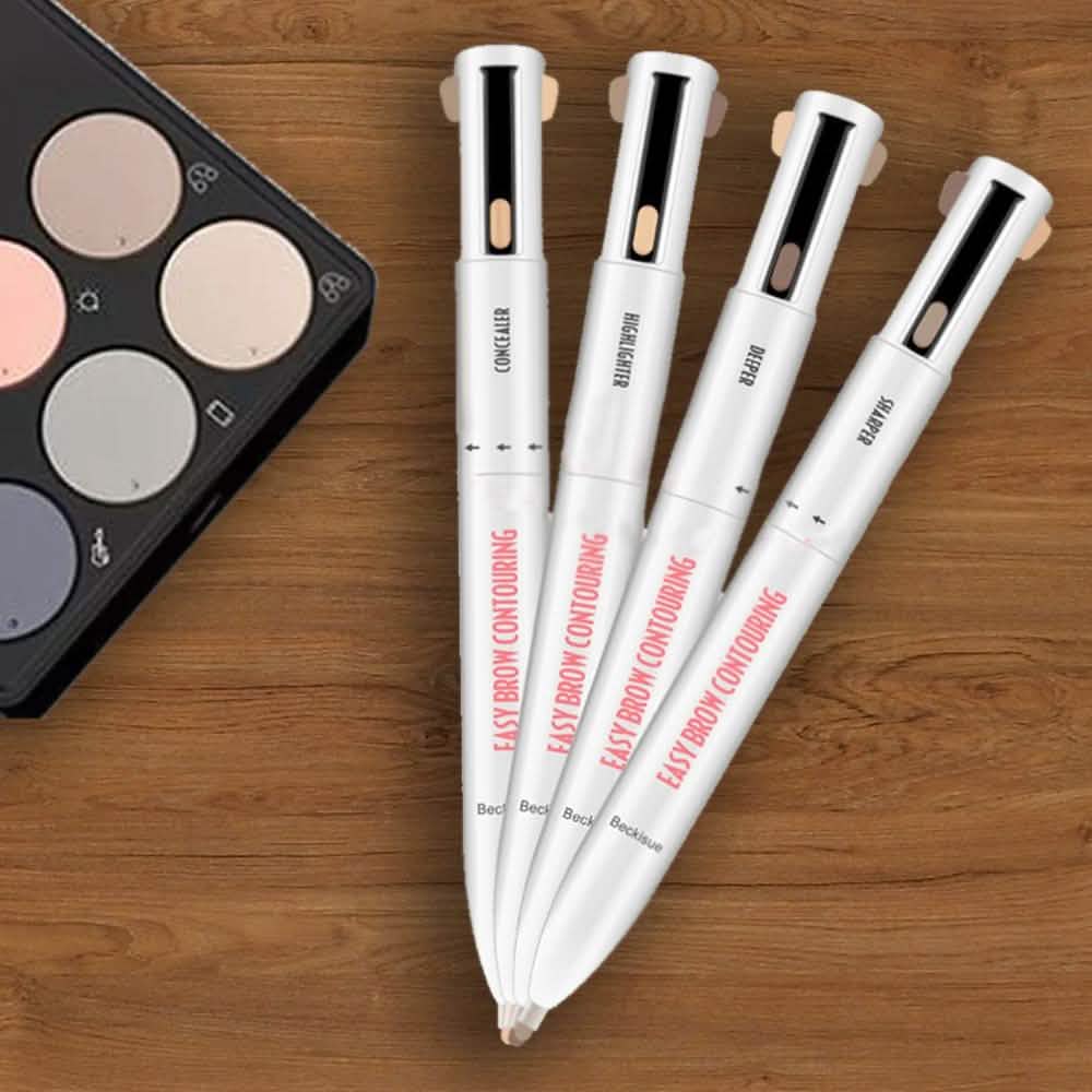 Crayon à sourcils rotatif professionnel 4-en-1 Waterproof