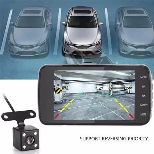 Caméra embarquée de voiture avec écran FHD de 4 pouces