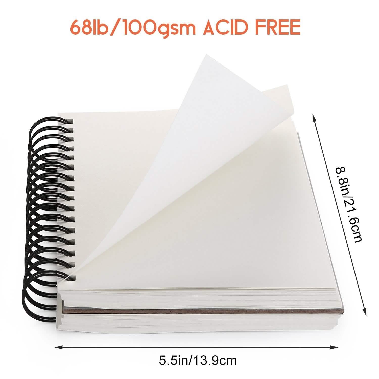 Lot de 4 : Carnet de croquis de 100 feuilles