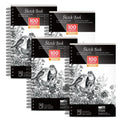 Lot de 4 : Carnet de croquis de 100 feuilles