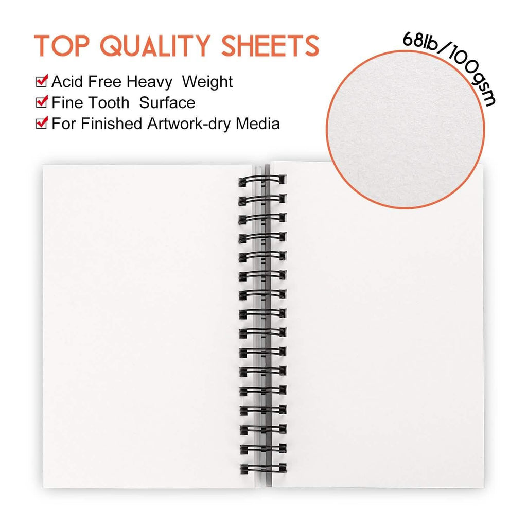 Lot de 4 : Carnet de croquis de 100 feuilles