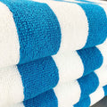 Lot de 4 serviettes de piscine/plage cabana hôtel rayées ultra douces 100 % coton de 76 x 152 cm