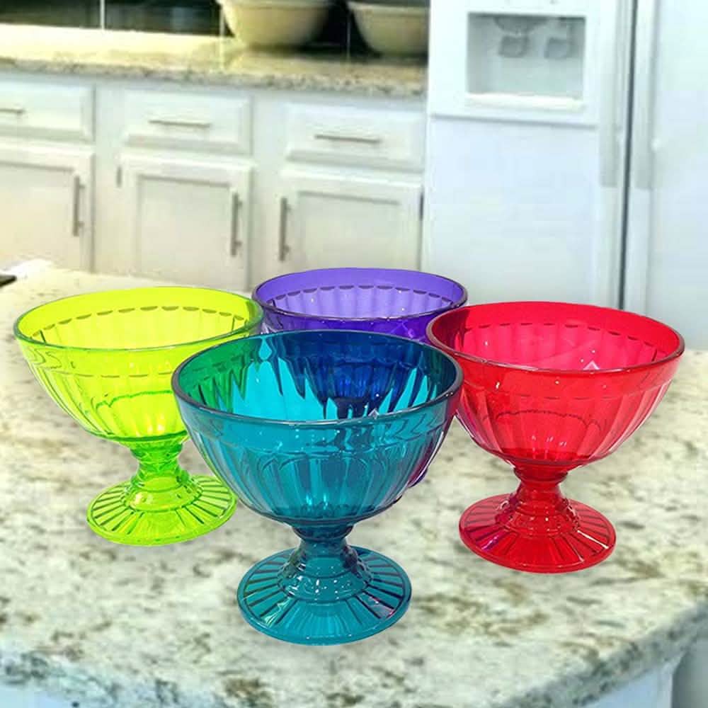 Lot de 4 : Coupes à dessert glacées aux fruits Swirlio Big Boss