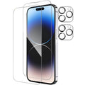 Lot de 4 : Kit de protection d'écran et d'objectif d'appareil photo transparents