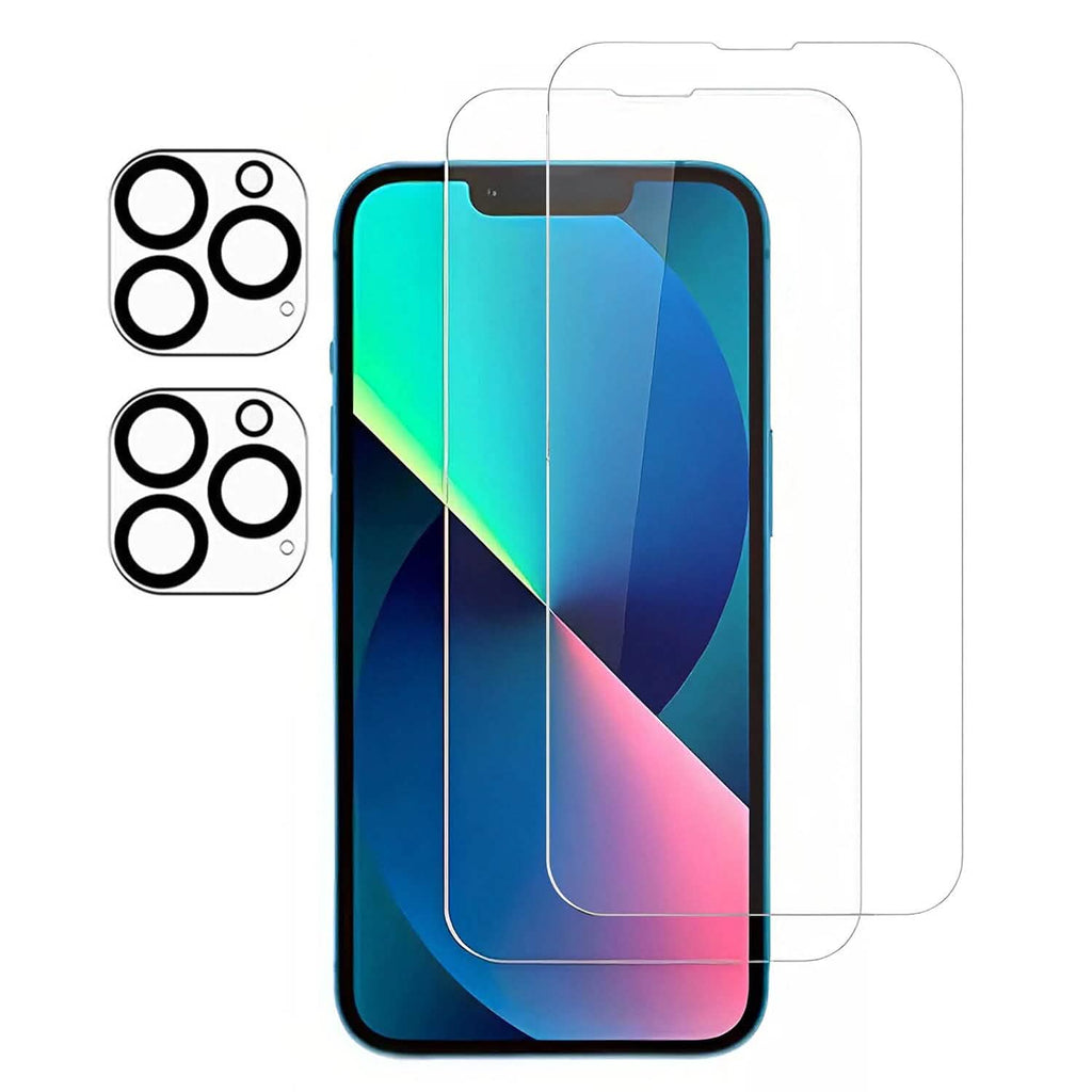 Lot de 4 : Kit de protection d'écran et d'objectif d'appareil photo transparents
