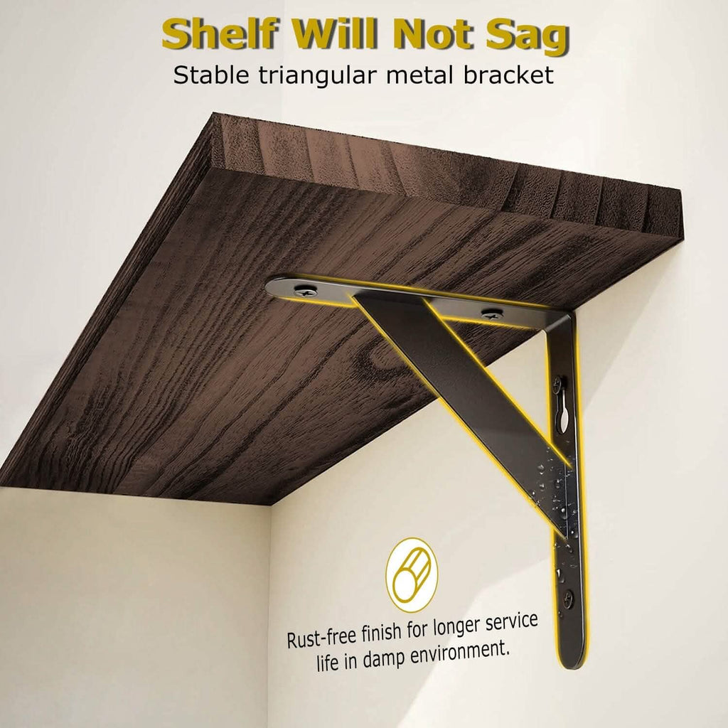 Lot de 4 : Étagère d'angle flottante murale de rangement et de présentation