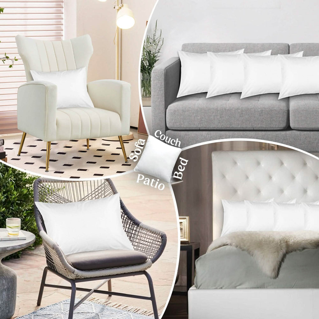 Lot de 4 : Coussins décoratifs pour lit, canapé, causeuse – Coussins à mémoire de forme