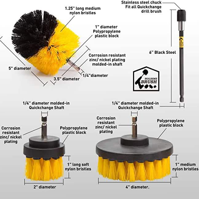 Lot de 4 brosses de nettoyage électriques