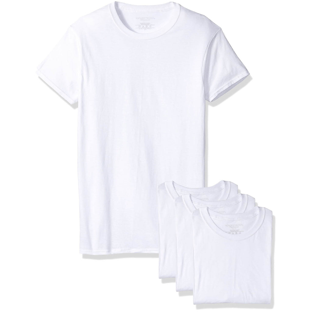 Lot de 4 T-shirts blancs 100 % coton Fruit Of The Loom pour homme