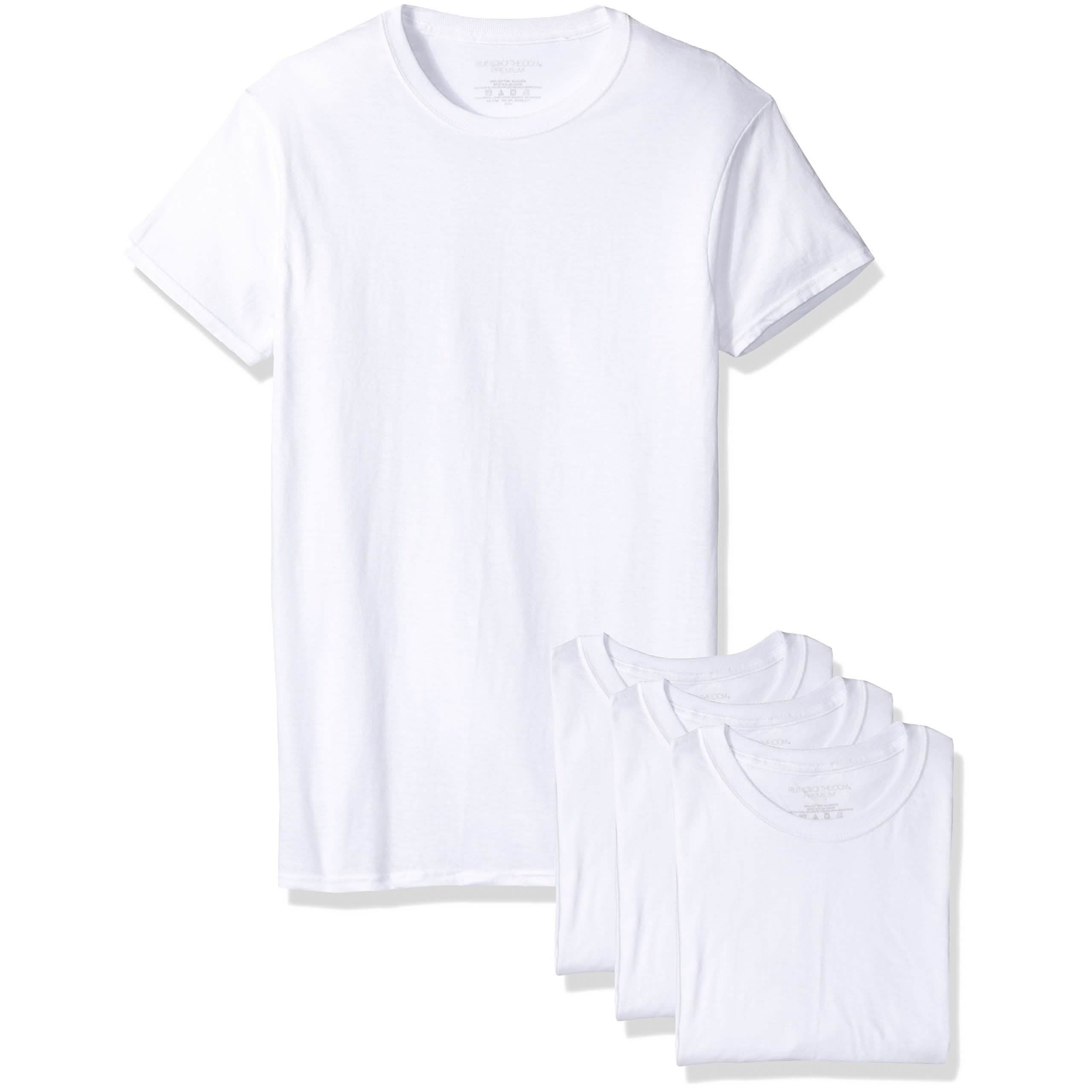 Lot de 4 T-shirts blancs 100 % coton Fruit Of The Loom pour homme