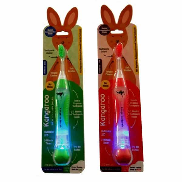 Lot de 4 brosses à dents préremplies Kangaroo Kids