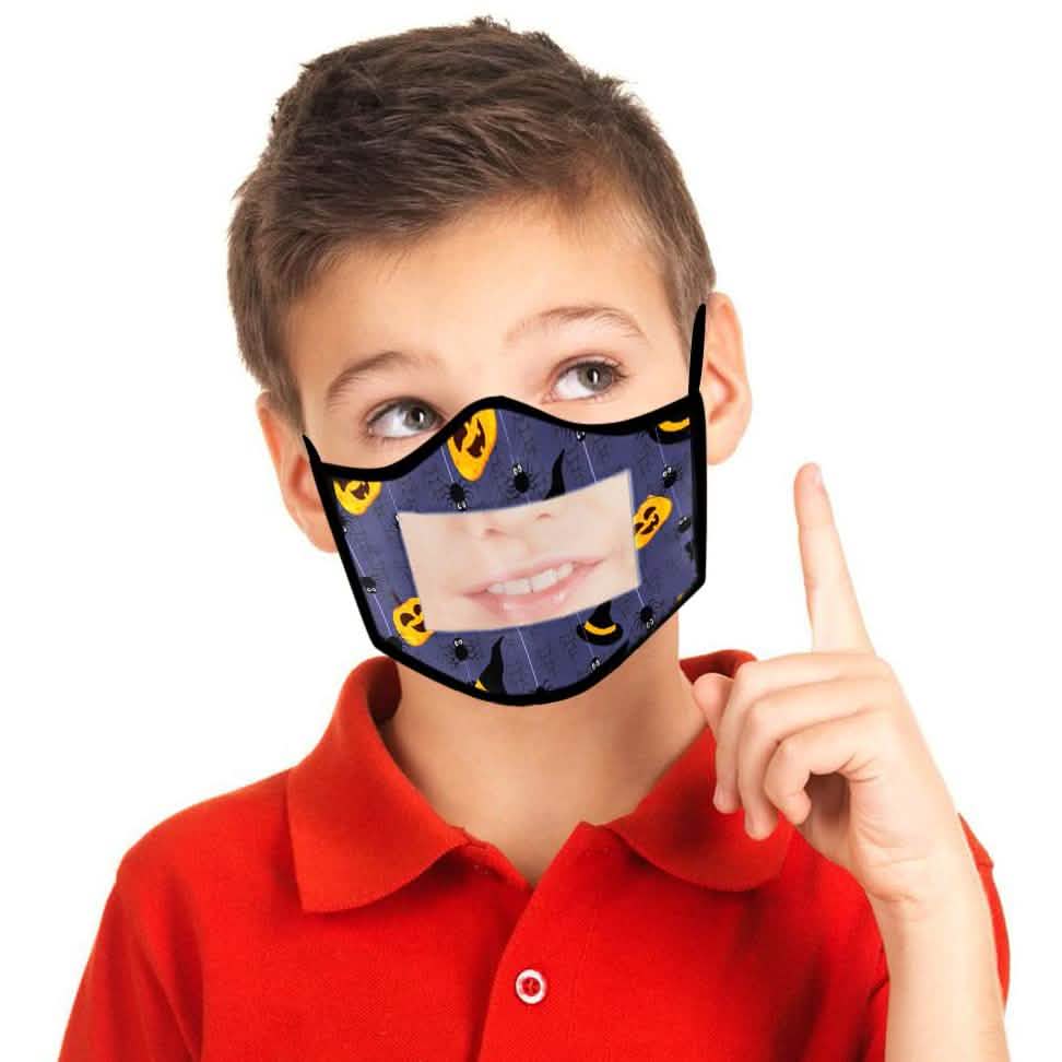 Lot de 4 masques transparents pour enfant lavables et réutilisables