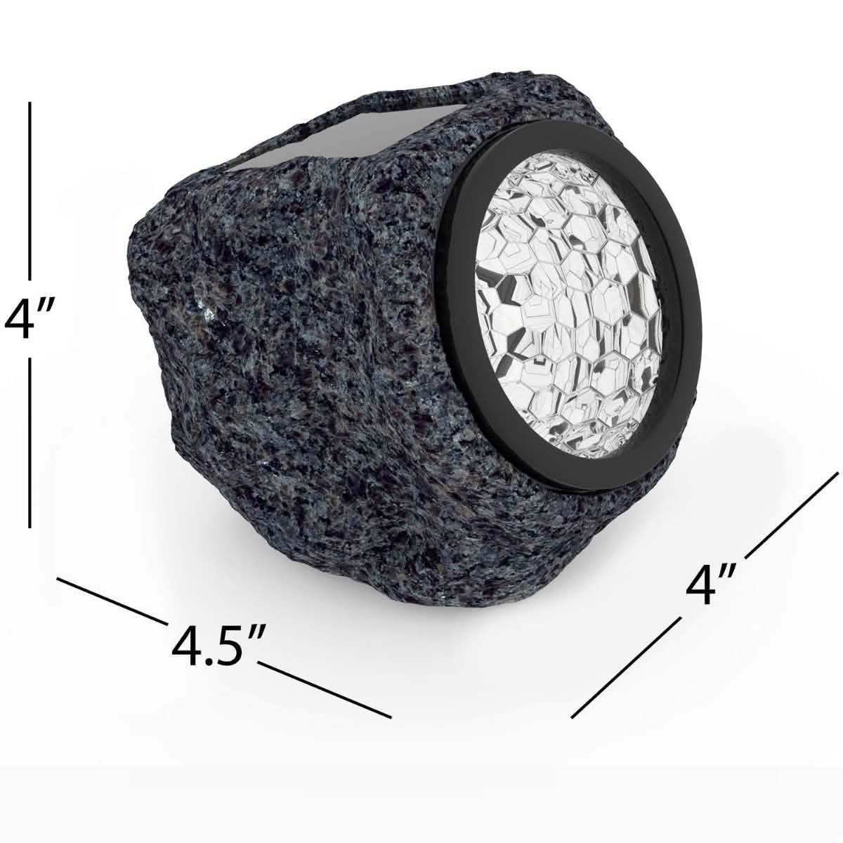 Lot de 4 : Lampes solaires LED d'extérieur effet rocher