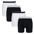 Lot de 4 boxers extensibles en coton pour homme