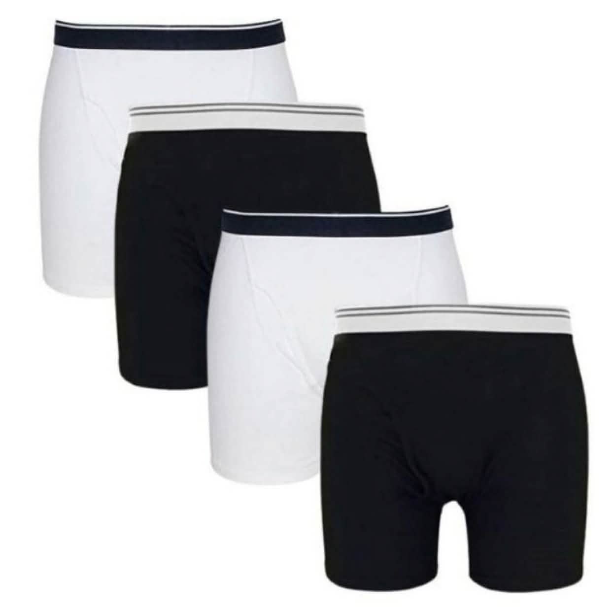 Lot de 4 boxers extensibles en coton pour homme