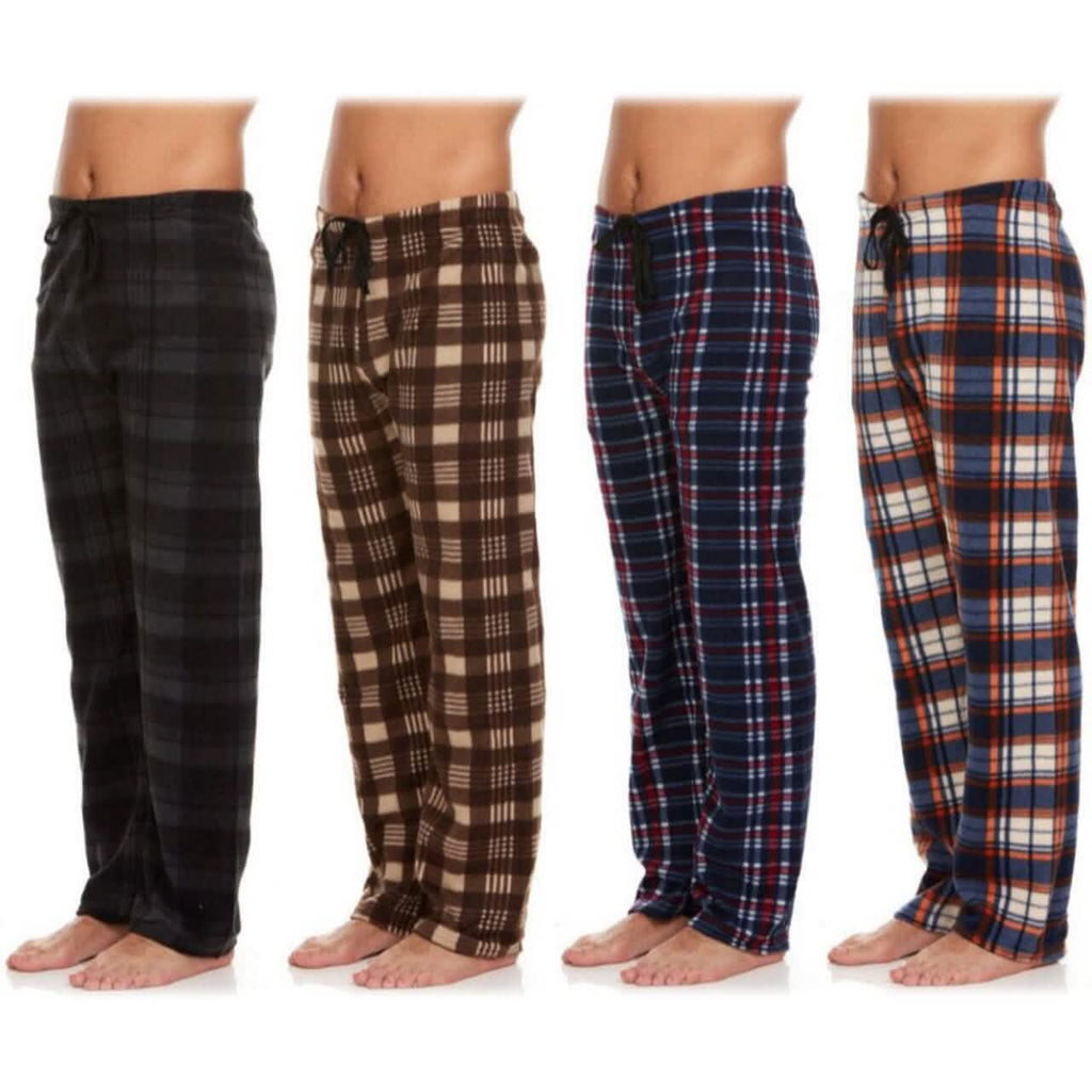 Lot de 4 : Pantalon de pyjama en micropolaire pour homme