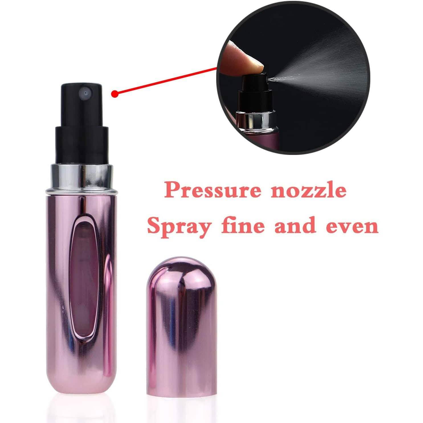 Lot de 12 : Mini flacon atomiseur de parfum rechargeable et portable