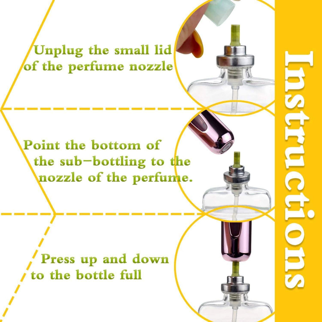 Lot de 12 : Mini flacon atomiseur de parfum rechargeable et portable