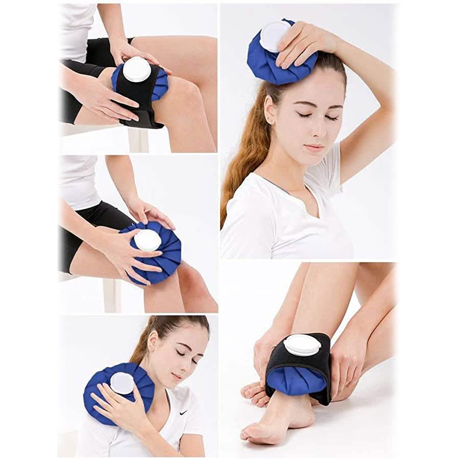 Lot de 4 : Sac de glace réutilisable / Bouillotte
